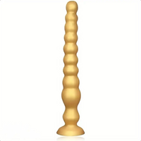 13.97in Long Anal Beads Soft Silicone Butt Plug Thread Prostate Massage