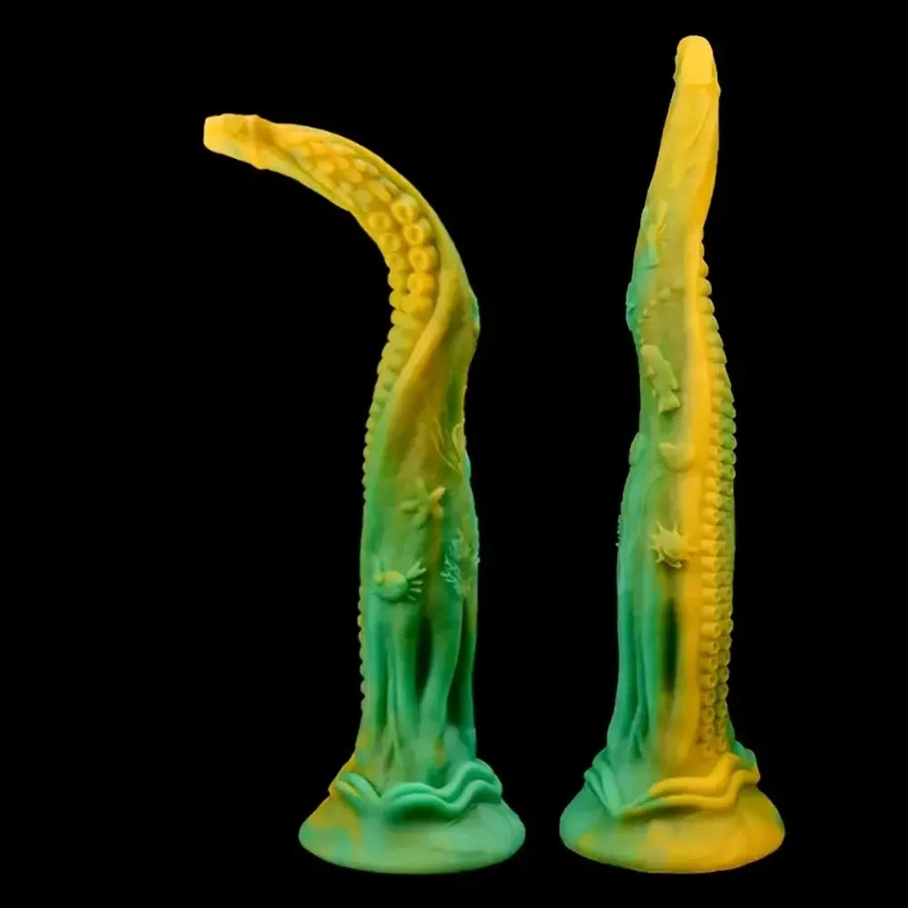 13.9in Simulated Realistic Long Octopus Alien Soft Suction Cup Dildo