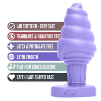 Aimitex Ice Cream Colorful Silicone Butt Plug Anal Expansion plug