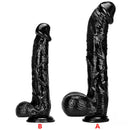 13in 10.23in Smoothly Curved Big Black Dildo Sex Toy For Adults