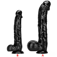 13in 10.23in Smoothly Curved Big Black Dildo Sex Toy For Adults