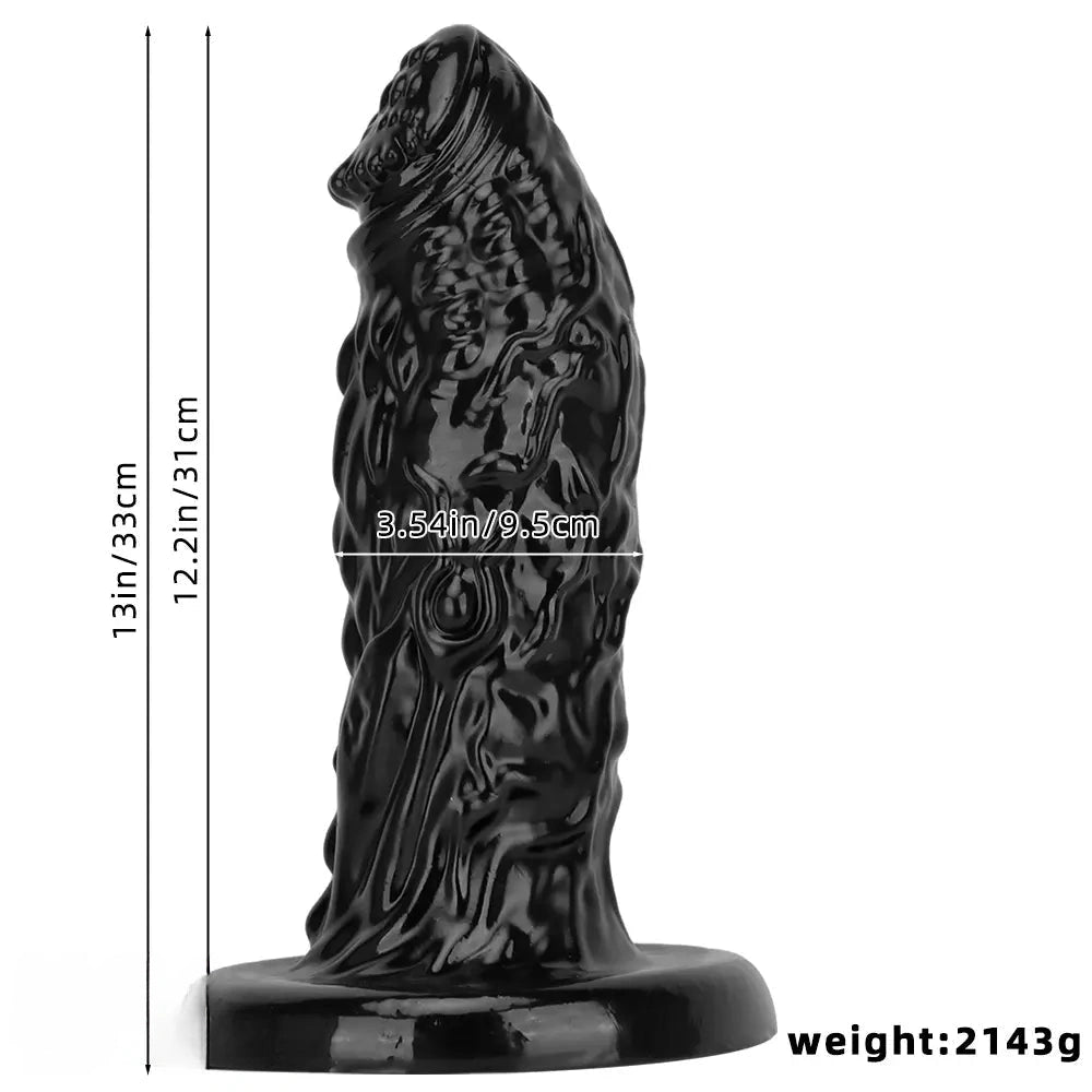 13in Alien PVC Black Long Simulation Super Large Penis Dragon Thick Dildo