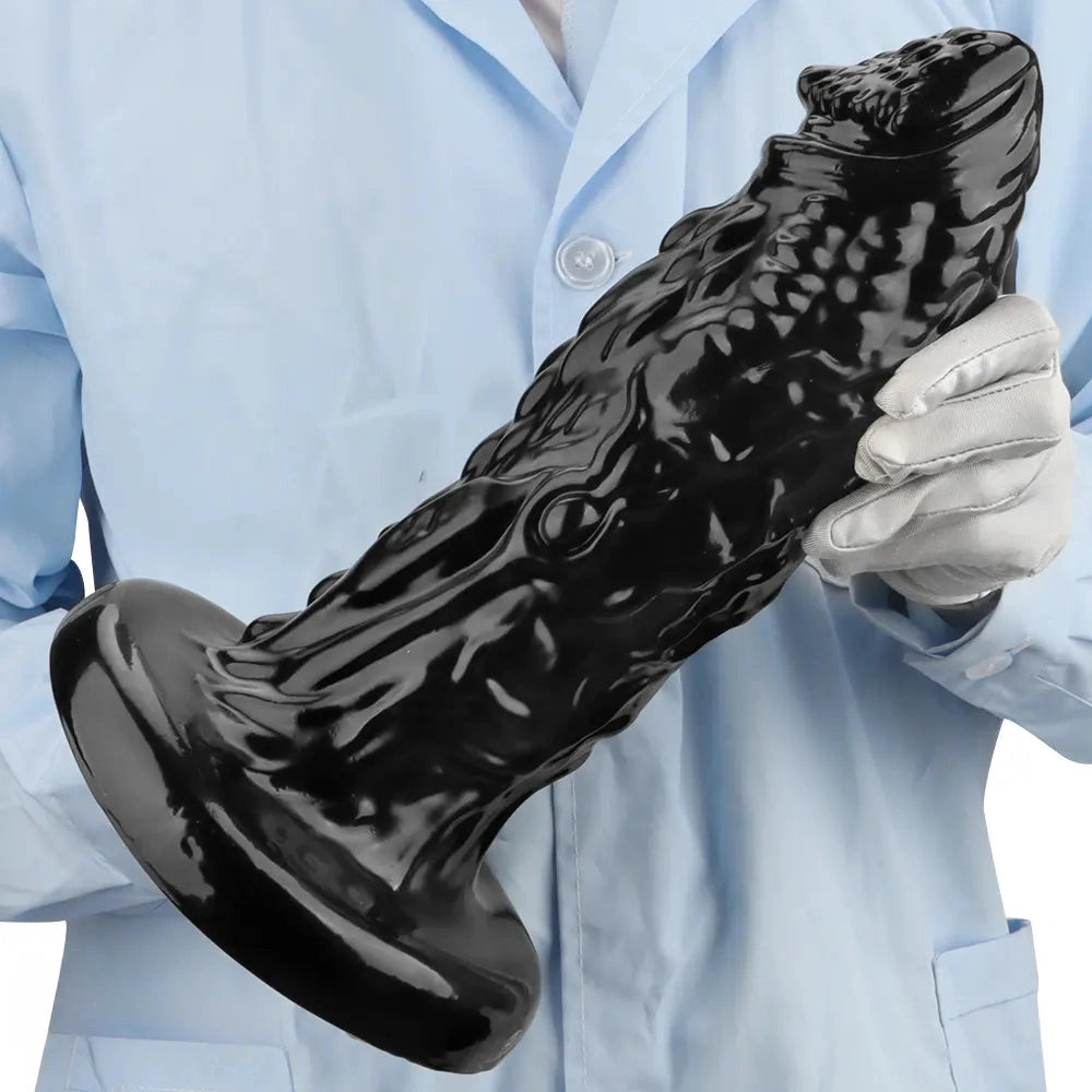 13in Alien PVC Black Long Simulation Super Large Penis Dragon Thick Dildo