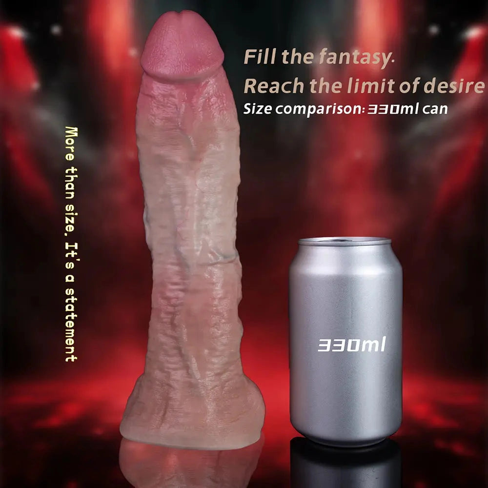 13in Dual Layer Silicone Long Huge Real Dildo For Anal Play Vagina G-spot