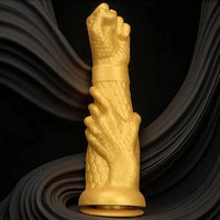 13in Golden Silicone Fist Large Prosthetic Arm Hand Dildo For Fist Play