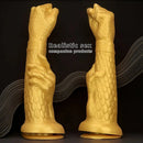 13in Golden Silicone Fist Large Prosthetic Arm Hand Dildo For Fist Play
