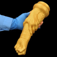 13in Golden Silicone Fist Large Prosthetic Arm Hand Dildo For Fist Play