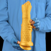 13in Golden Silicone Fist Large Prosthetic Arm Hand Dildo For Fist Play