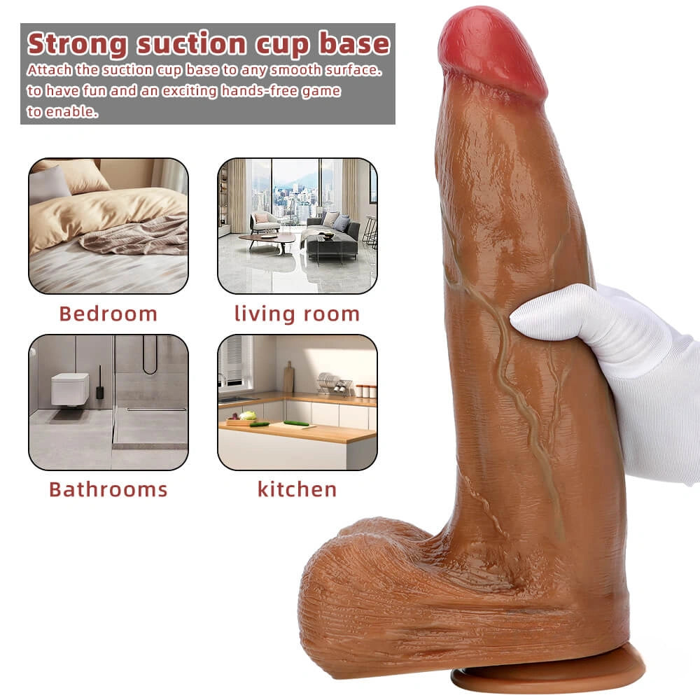13in Huge Long Realistic Soft Silicone Cock Dildo For Women
