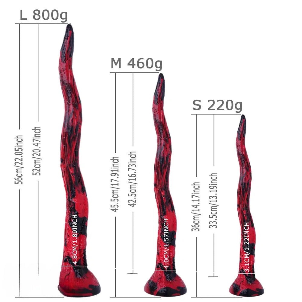 14.17in 17.91in 22.05in Super Long Big Tentacle Soft Silicone Dildo For Clit