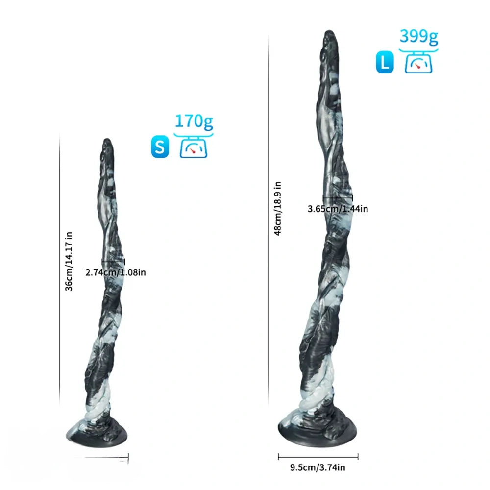 14.17in 18.9in Deepsea Tentacle Octopus Silicone Soft Big Long Dildo Cock