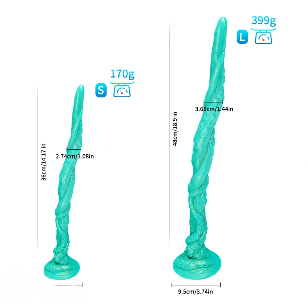 14.17in 18.9in Deepsea Tentacle Octopus Silicone Soft Big Long Dildo Cock