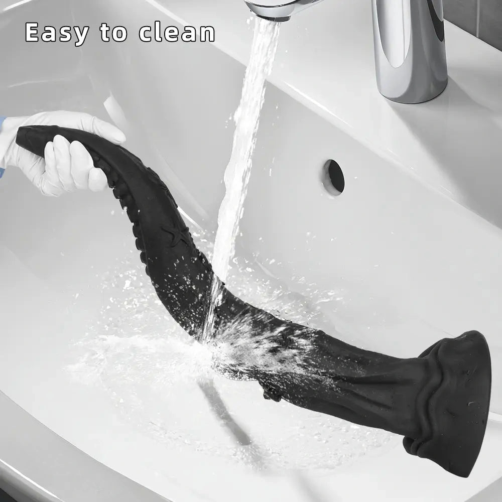 14.17in 19.3in 23.62in Long Huge Black Octopus Tentacle Silicone Soft Dildo
