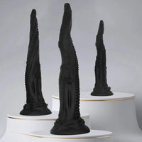 14.17in 19.3in 23.62in Long Huge Black Octopus Tentacle Silicone Soft Dildo