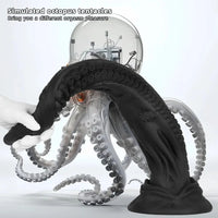 14.17in 19.3in 23.62in Long Huge Black Octopus Tentacle Silicone Soft Dildo