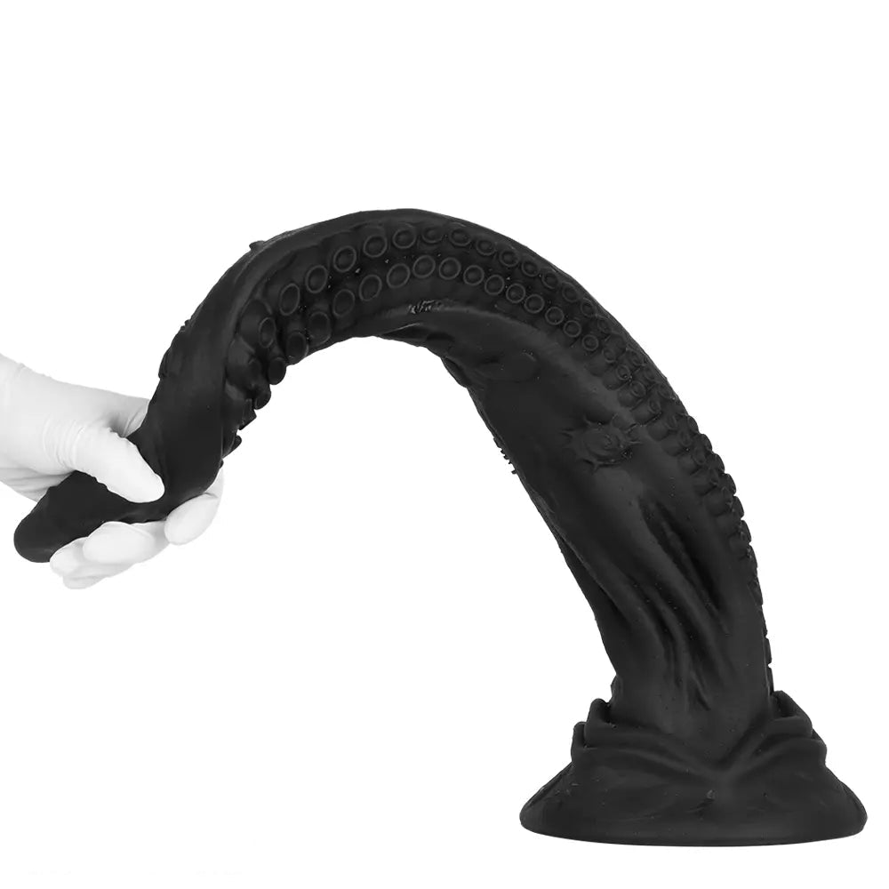 14.17in 19.3in 23.62in Long Huge Black Octopus Tentacle Silicone Soft Dildo