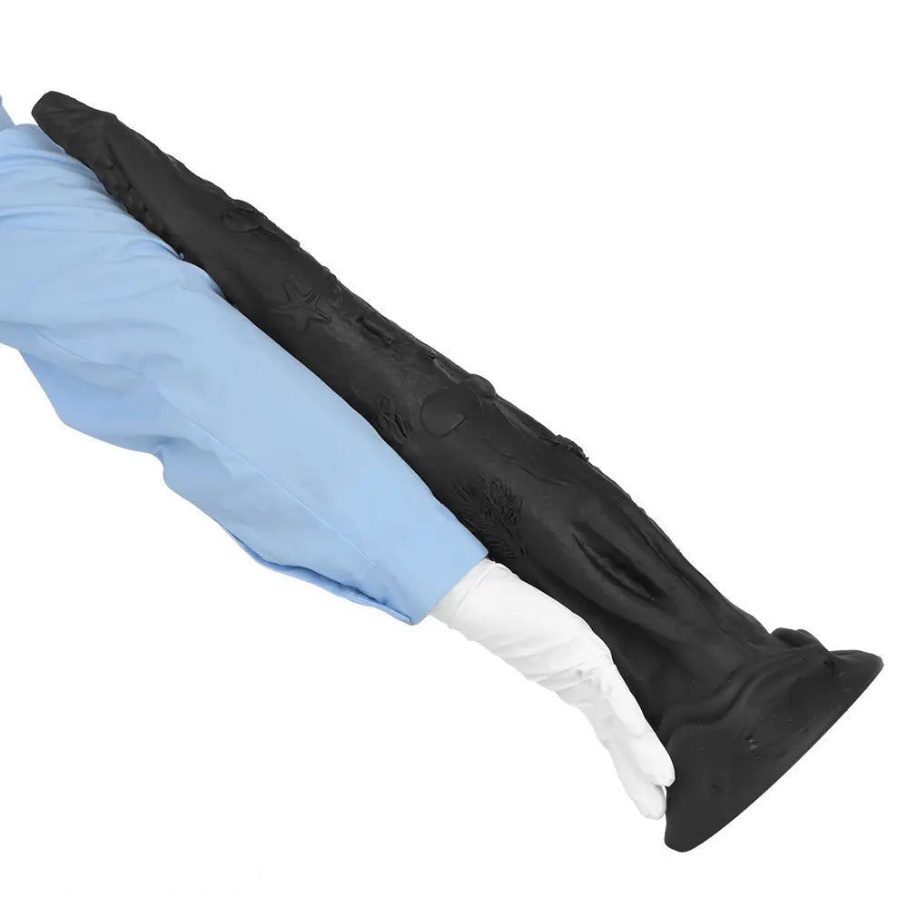 14.17in 19.3in 23.62in Long Huge Black Octopus Tentacle Silicone Soft Dildo