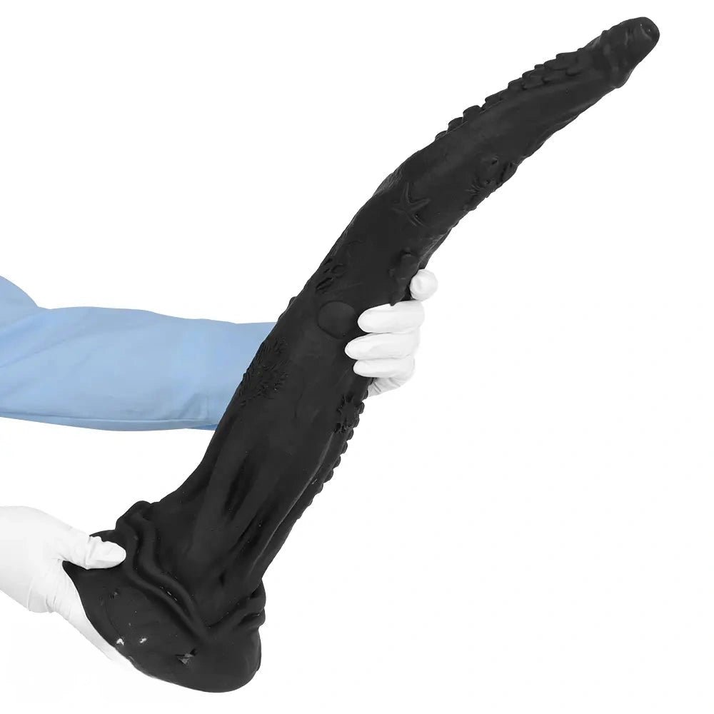 14.17in 19.3in 23.62in Long Huge Black Octopus Tentacle Silicone Soft Dildo