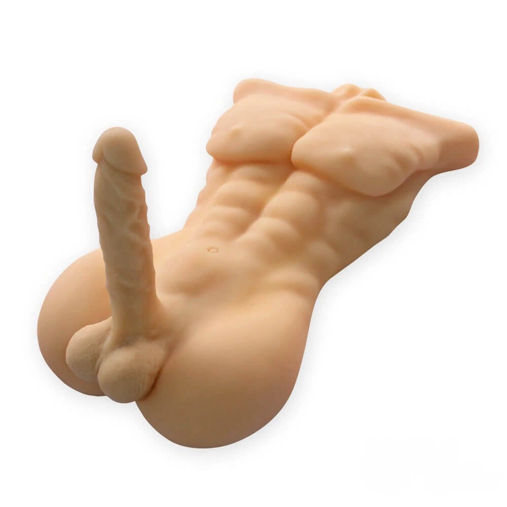 8.27in Huge Lifelike TPE Dildo 18.3lb Male Sex Toy Torso