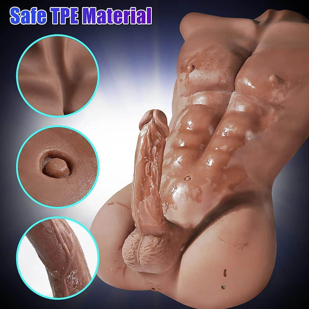 8.27in Huge Lifelike TPE Dildo 18.3lb Male Sex Toy Torso