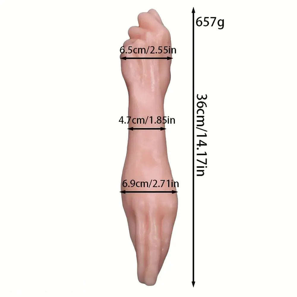 14.17in Huge Long Double Sided Thick Dildo Fist Hand Dildo For Anal Explore