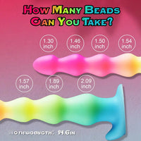 14.17in Long Beads Silicone Soft Luminous Dildo Adult Pleasure Sex Toy