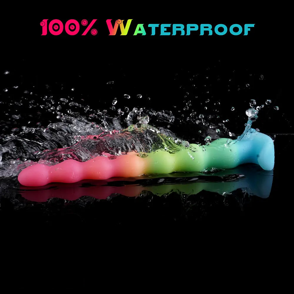 14.17in Long Beads Silicone Soft Luminous Dildo Adult Pleasure Sex Toy