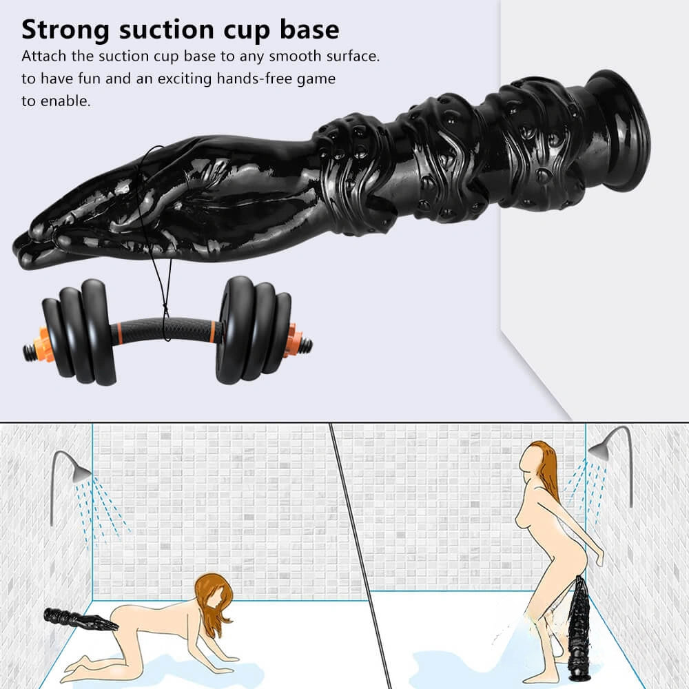 14.17in Real Lifelike Thick Big Black Hands Dildo With Fist For Sex