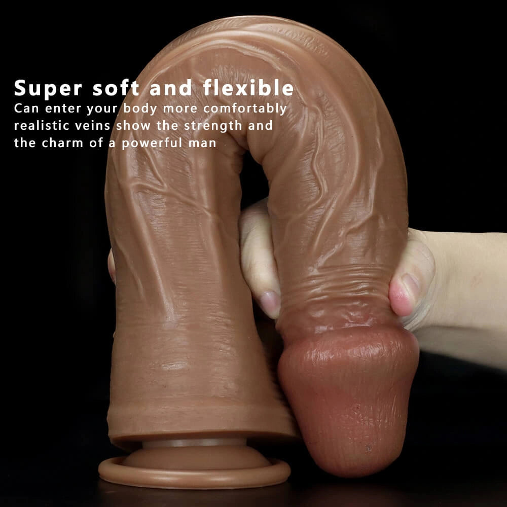 14.17in Soft Long Big Silicone Dual Layer Dildo For Women Men