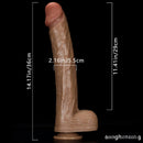 14.17in Soft Long Big Silicone Dual Layer Dildo For Women Men