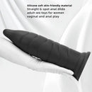 14.37in Fantasy Long Big Silicone Soft Black Dildo Butt Plug For Sex