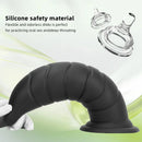 14.37in Fantasy Long Big Silicone Soft Black Dildo Butt Plug For Sex