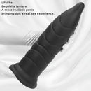 14.37in Fantasy Long Big Silicone Soft Black Dildo Butt Plug For Sex