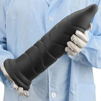14.37in Fantasy Long Big Silicone Soft Black Dildo Butt Plug For Sex