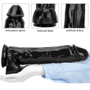 14.37in Large Thick Black Dildo For Anal Vaginal Expansion With Sucker