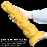 14.37in Premium Large Soft Long Fantasy Silicone Scary Skull Dildo
