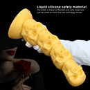 14.37in Premium Large Soft Long Fantasy Silicone Scary Skull Dildo