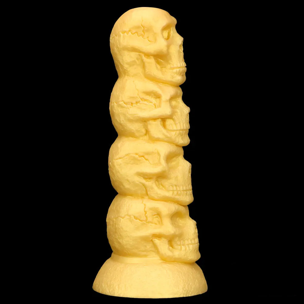 14.37in Premium Large Soft Long Fantasy Silicone Scary Skull Dildo