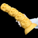 14.37in Premium Large Soft Long Fantasy Silicone Scary Skull Dildo