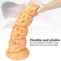 14.37in Thick Huge Dildo Odd Fantasy Skull Dildo Sex Toy For Anal Sex
