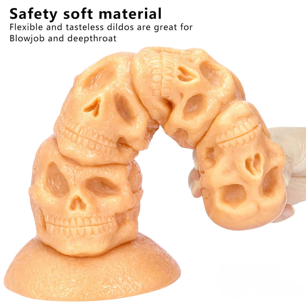 14.37in Thick Huge Dildo Odd Fantasy Skull Dildo Sex Toy For Anal Sex