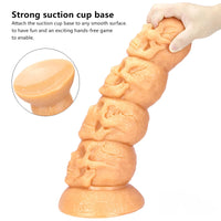 14.37in Thick Huge Dildo Odd Fantasy Skull Dildo Sex Toy For Anal Sex