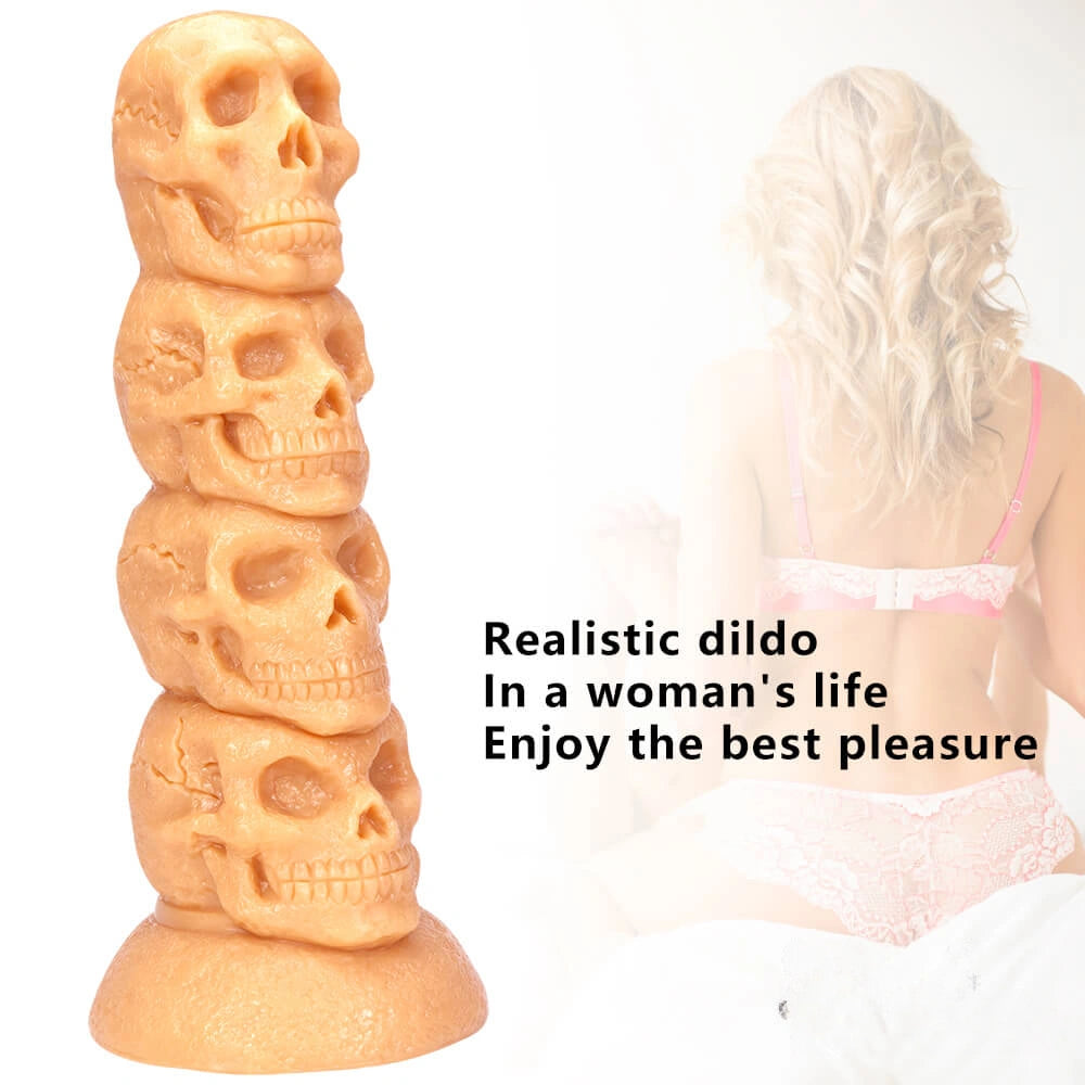 14.37in Thick Huge Dildo Odd Fantasy Skull Dildo Sex Toy For Anal Sex