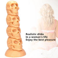 14.37in Thick Huge Dildo Odd Fantasy Skull Dildo Sex Toy For Anal Sex