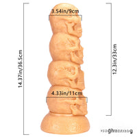 14.37in Thick Huge Dildo Odd Fantasy Skull Dildo Sex Toy For Anal Sex