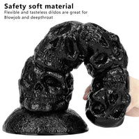 14.37in Thick Huge Dildo Odd Fantasy Skull Dildo Sex Toy For Anal Sex