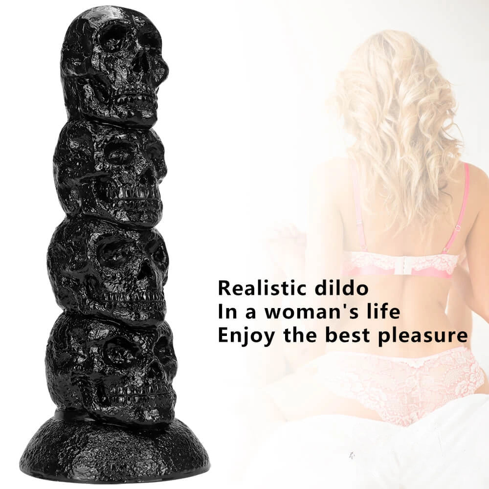 14.37in Thick Huge Dildo Odd Fantasy Skull Dildo Sex Toy For Anal Sex