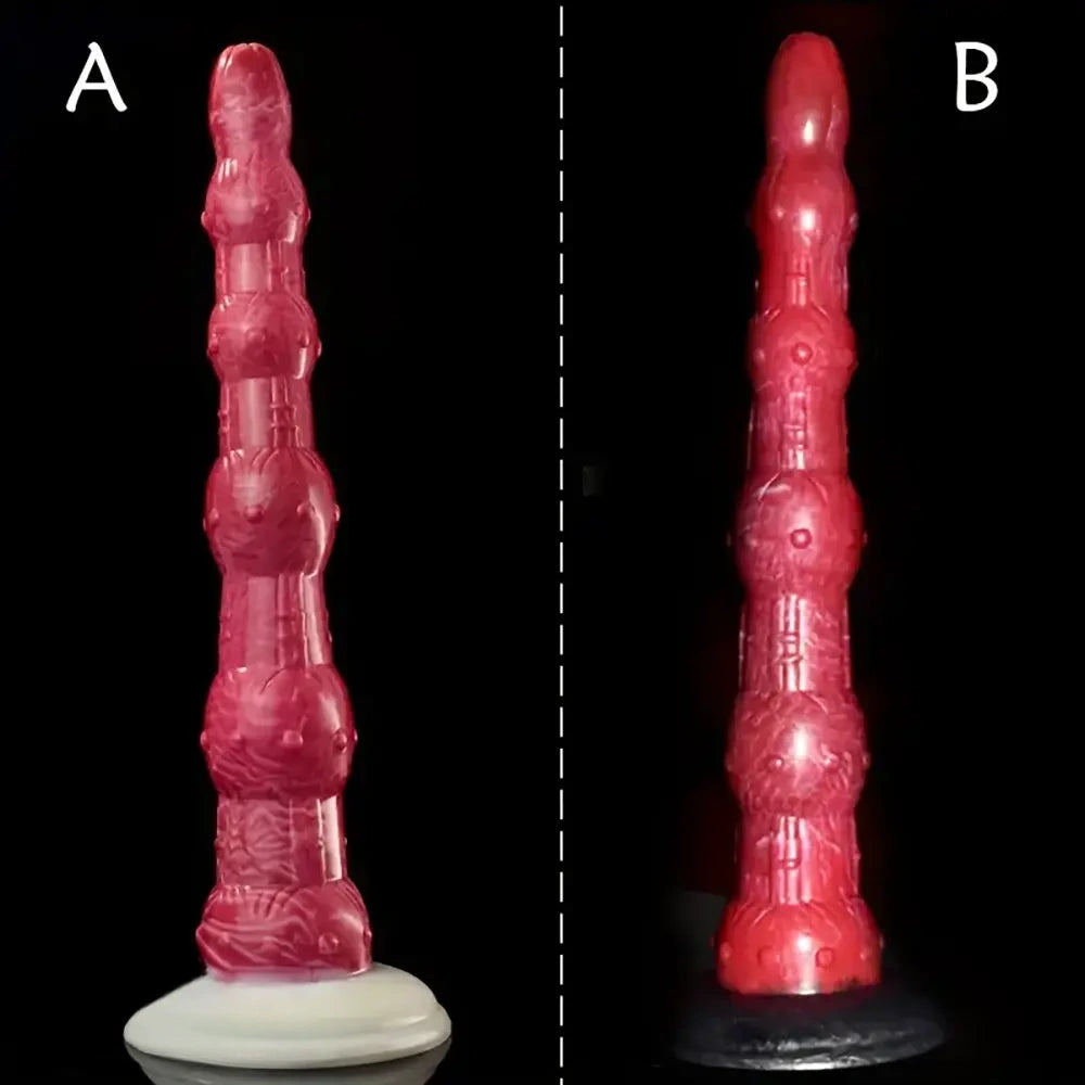 14.49in Super Long Huge Butt Plug Silicone Soft Beads Dildo For G-Spot