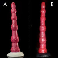 14.49in Super Long Huge Butt Plug Silicone Soft Beads Dildo For G-Spot