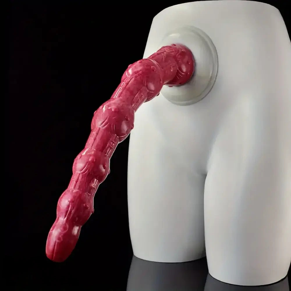 14.49in Super Long Huge Butt Plug Silicone Soft Beads Dildo For G-Spot